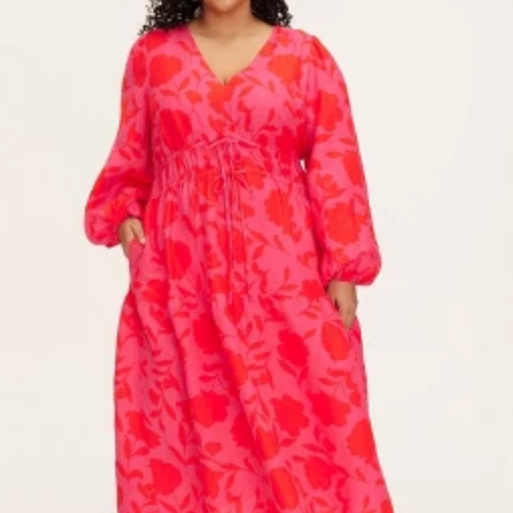 Vibrant Pink and Red Floral Maxi Dress Kate Spade x target